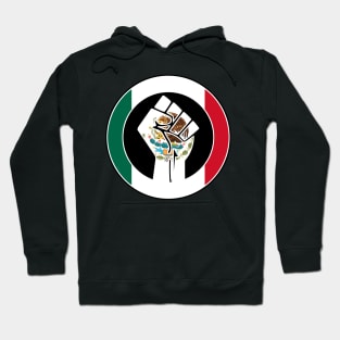 Black Lives Matter Fist Circled Flag Mexico Hoodie